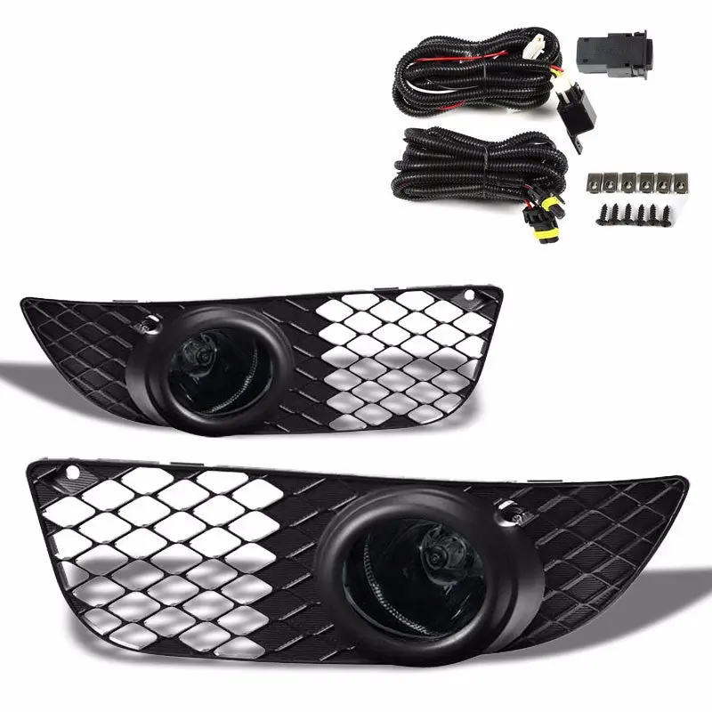 Smoke Lens Housing Driving/Bumper Fog Light+Kit For Mit 07-12 Lancer Cy4a 4B11 1