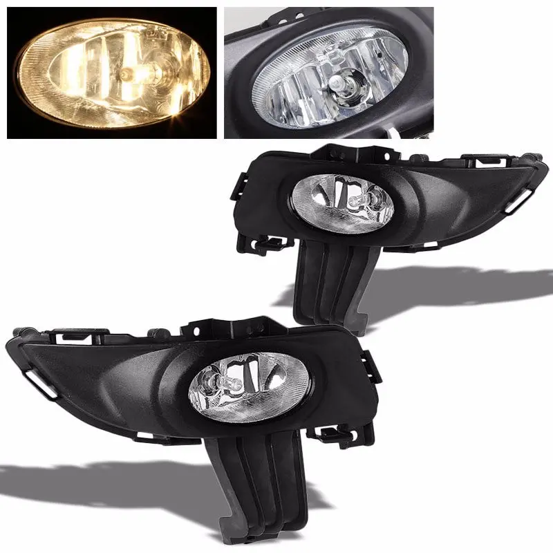 Black Housing Clear Lens Driving Bumper Fog Light/Lamp For Mazda 04-06 Mazda 3 1