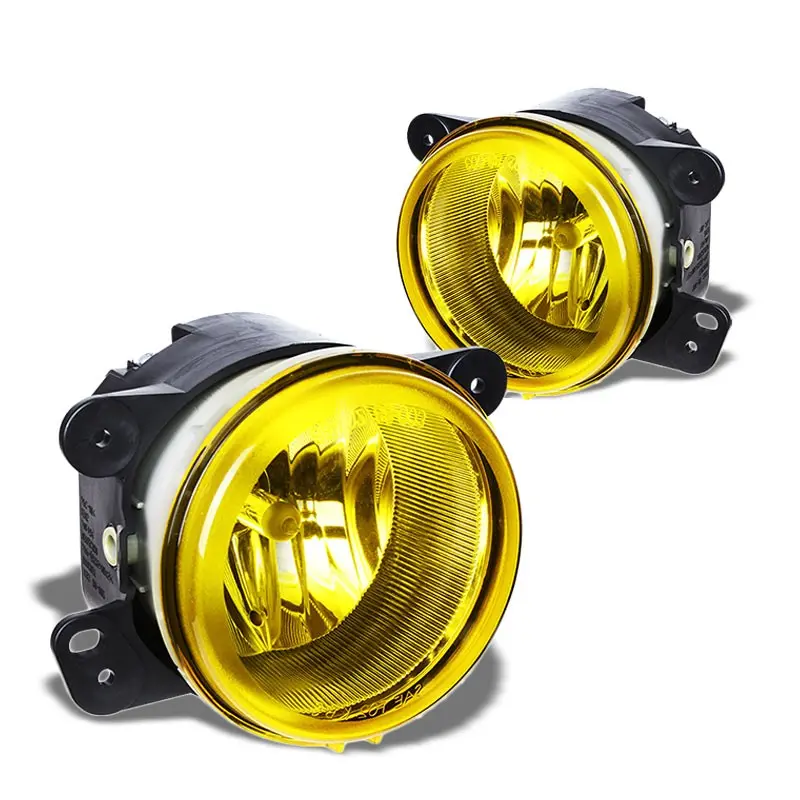 Amber Lens Oe Front Bumper Round Fog Light Lamp For 05+ Chrysler/Dodge 1