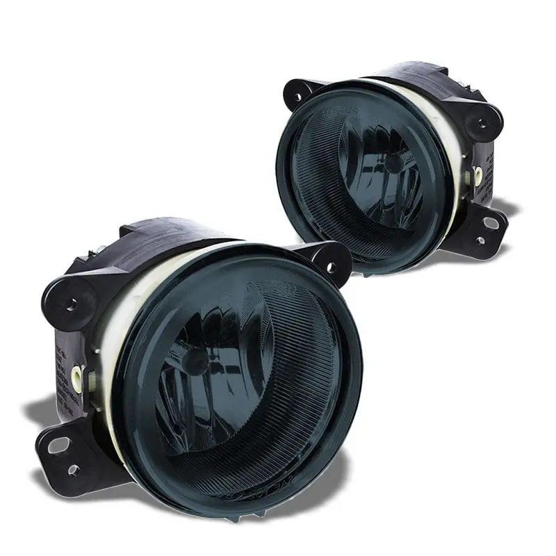 Smoke Lens Oe Front Bumper Round Fog Light Lamp For 05+ Chrysler/Dodge 1