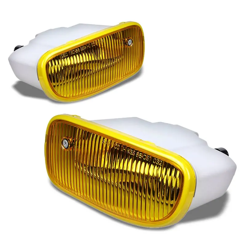 Yellow Amber Len Oe Front Bumper Fog Light Lamp+Bulb For 99-04 Grand Cherokee Wj 1