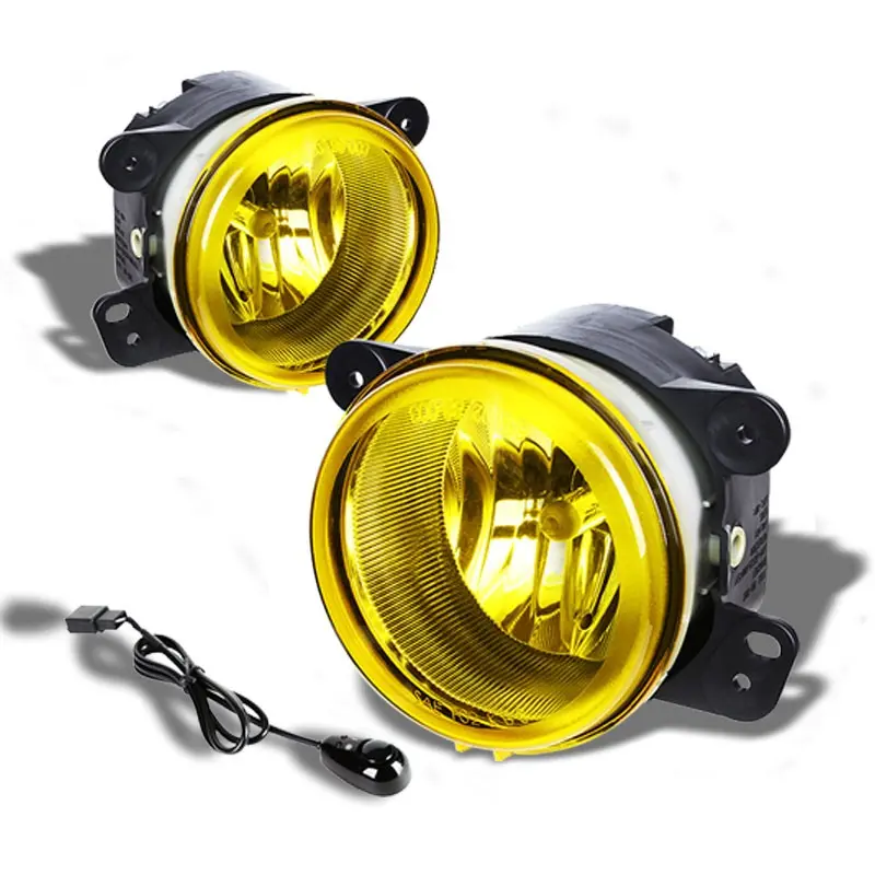 Yellow Amber Lens Front Bumper Fog Light Lamp +Switch For 05+ Chrysler/Dodge 1