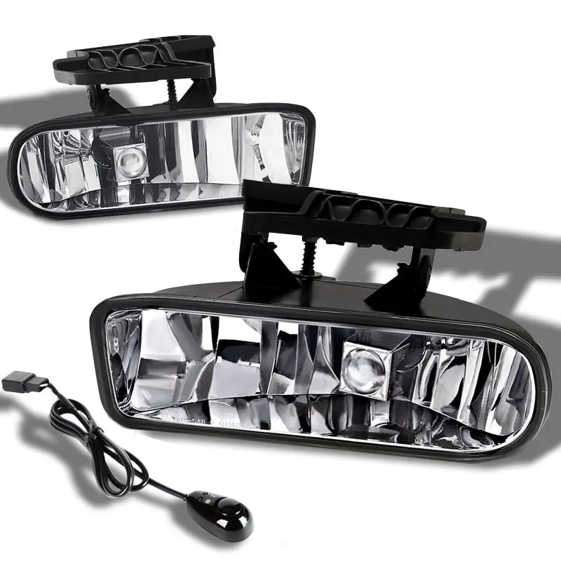Clear Lens Front Bumper Fog Light Lamp +Switch For 99-02 Sierra/00-06 Yukon 1
