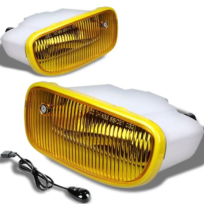 Yellow Amber Len Bumper Fog Light Lamp +Switch For 99-04 Grand Cherokee Wj 1