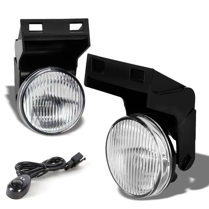 Clear Lens Chrome Housing Fog Light/Lamp Kit For Dodge 94-01 Ram 1500/2500/3500 1