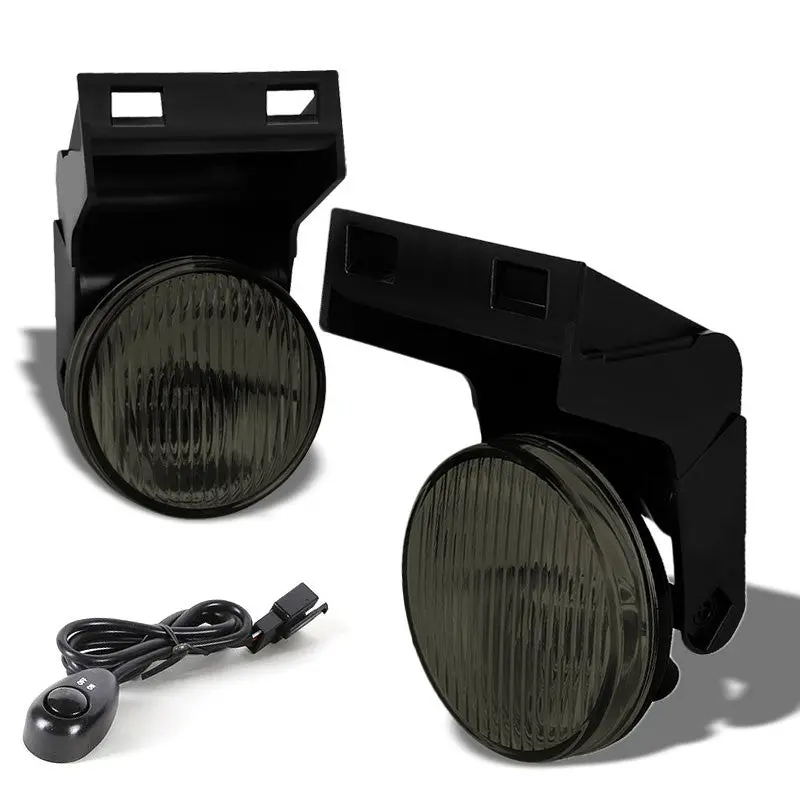 Smoke Lens Chrome Housing Fog Light/Lamp Kit For Dodge 94-01 Ram 1500/2500/3500 1