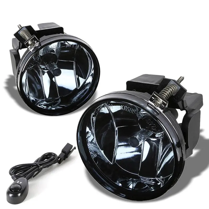 Smoke Lens Chrome Housing Front Fog Light/Lamp For Dodge 01-04 Dakota/Durango 1