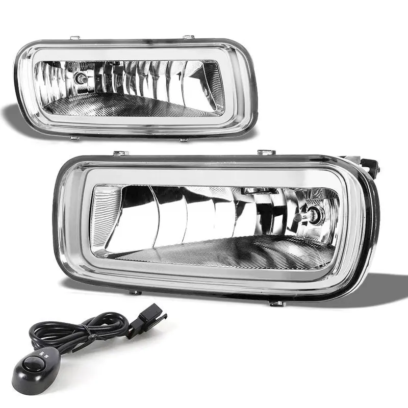 Clear Lens Chrome Housing Front Bumper Fog Light/Lamp Kit For Ford 04-05 F-150 1