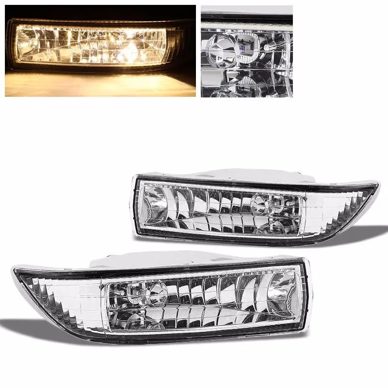Chrome Housing Clear Lens Fog Light/Lamp For Toyota 03-04 Corolla Sedan 4Dr 1