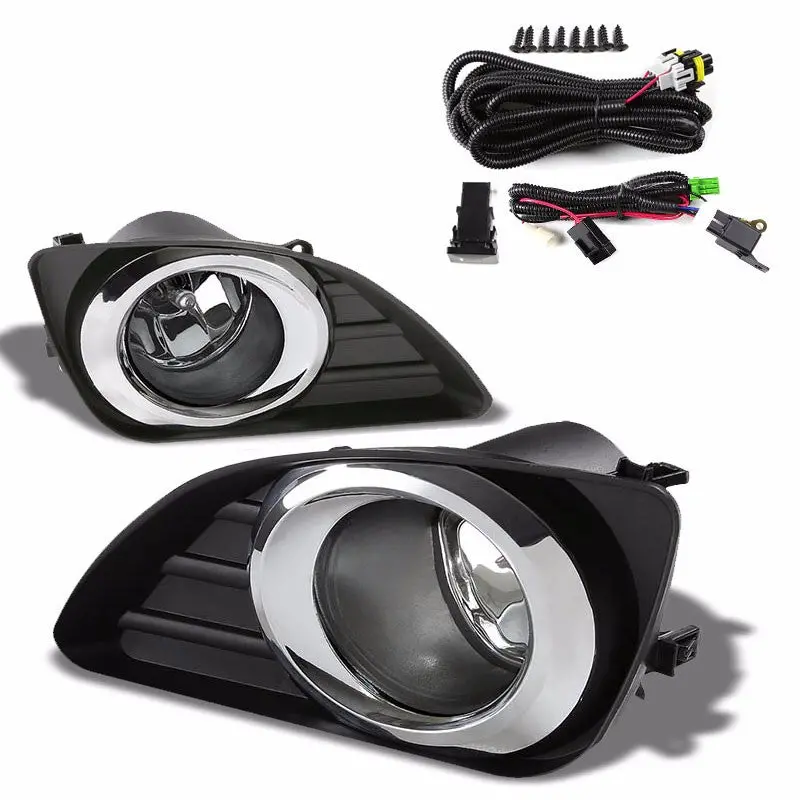 Clear Lens Housing Driving/Bumper Fog Light+Wiring For Toyota 10-11 Camry Xv40 1