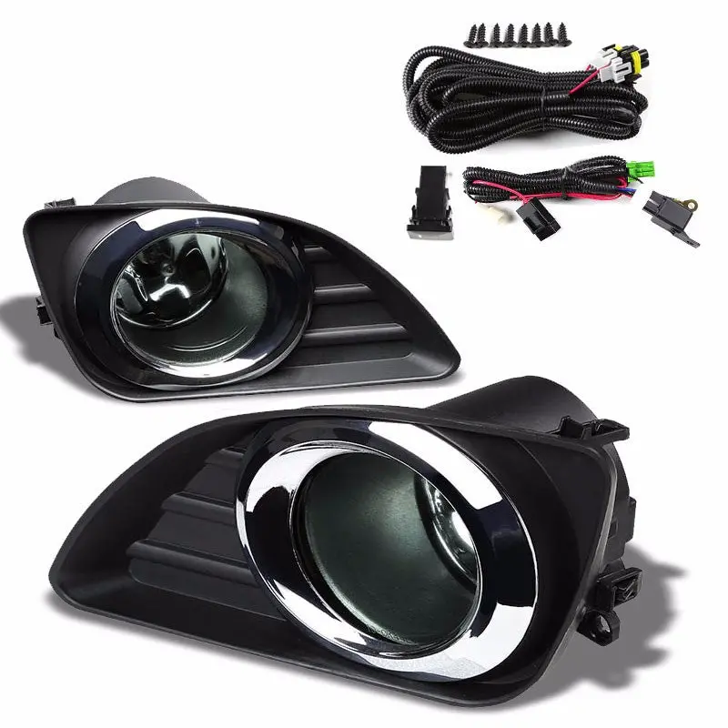Smoke Lens Housing Driving/Bumper Fog Light+Wiring For Toyota 10-11 Camry Xv40 1