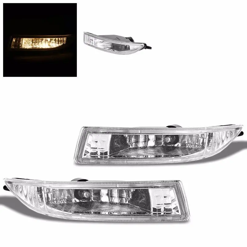 Chrome Housing Clear Lens Fog Light/Lamp For Toyota 01-04 Corolla Levin 1