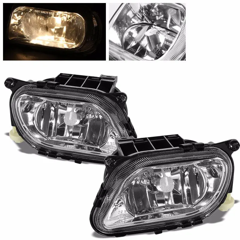 Chrome Housing Clear Lens Bumper Fog Light/Lamp For Mercedes-Benz 96-99 E-Class 1