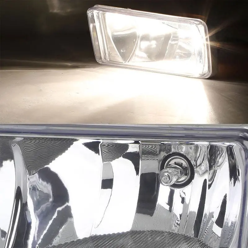 Clear Lens Chrome Housing Fog Light/Lamp For Chevy 07-15 Silverado 15/25Hd/35Hd 2