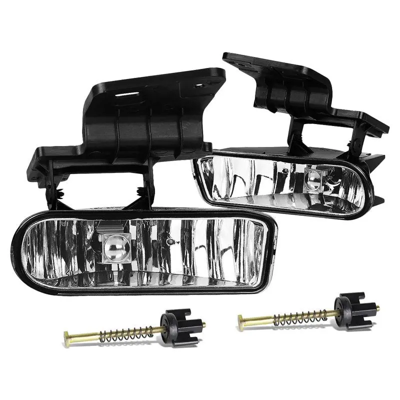 Clear Lens Chrome Housing Fog Light/Lamp For Chevy 99-02 Silverado 15Hd/25Hd/35 1