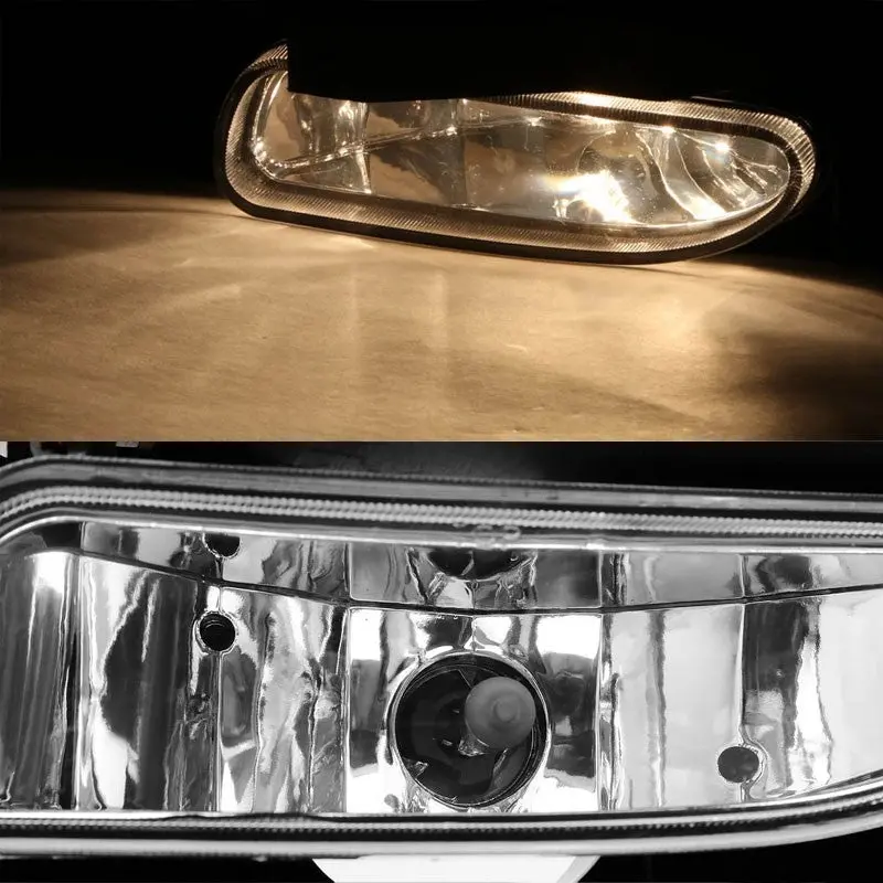 Clear Lens Chrome Housing Front Bumper Fog Light/Lamp Kit For Ford 99-04 Mustang 2