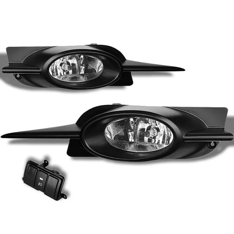 Clear Lens Front Fog Light Lamp W/Bezel +Switch For 09-11 Civic 2Dr Fg1/2 1