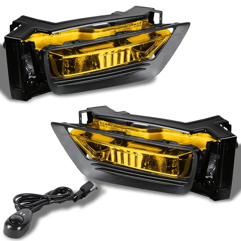 Amber Lens Oe Front Bumper Fog Light Lamp +Switch For 13-14 Accord 4Dr Cr2/3 1