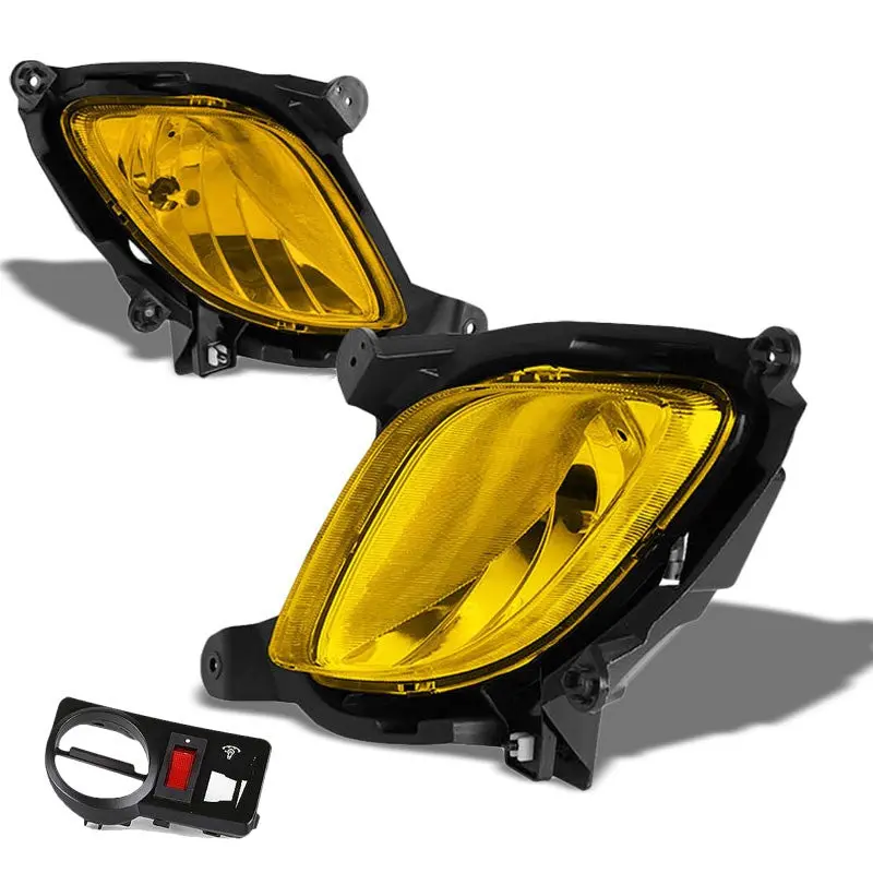 Amber Lens Chrome Housing Bumper Fog Light/Lamp For 10-12 Genesis Coupe 1