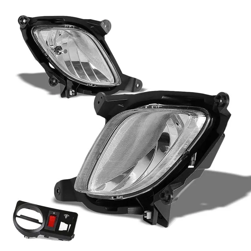 Clear Lens Chrome Housing Bumper Fog Light/Lamp For 10-12 Genesis Coupe 1