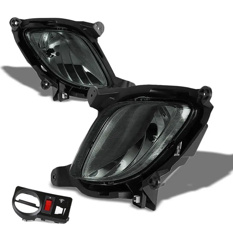 Smoke Lens Chrome Housing Bumper Fog Light/Lamp For 10-12 Genesis Coupe 1