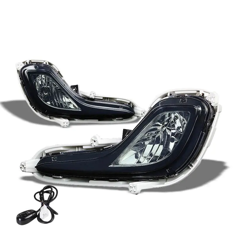 Smoke Lens Chrome Housing Front Bumper Fog Light/Lamp For 12-16 Accent 1