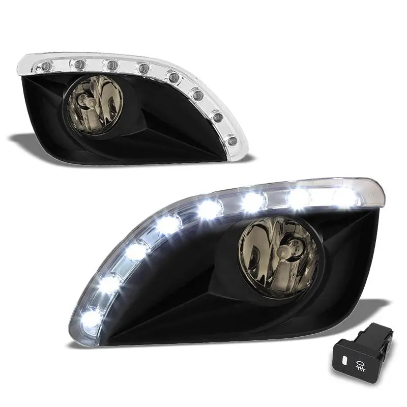 Smoke Lens Chrome Housing Front Bumper Fog Light/Lamp For Toyota 10-11 Camry 1