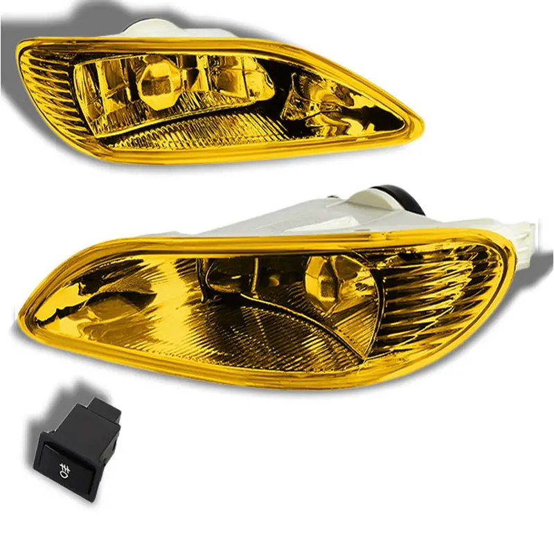 Yellow Amber Lens Front Bumper Fog Light Lamp +Switch For Camry Xv30/Corolla 1