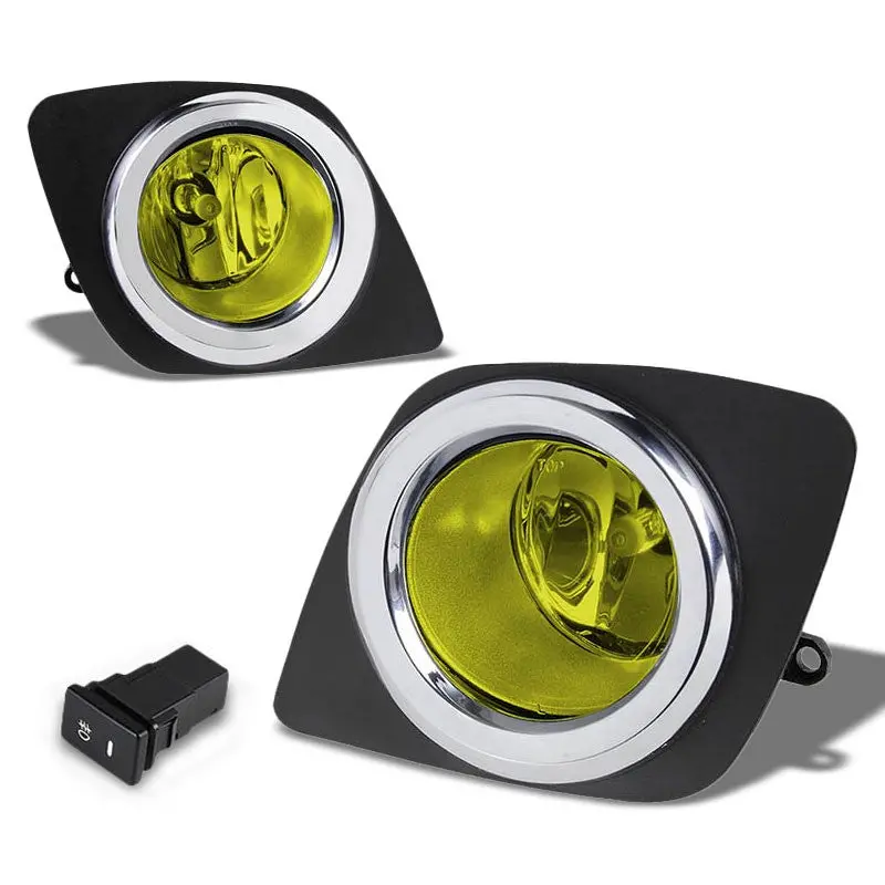 Amber Lens Chrome Housing Front Bumper Fog Light/Lamp For Toyota 09-12 Rav4 Xa30 1