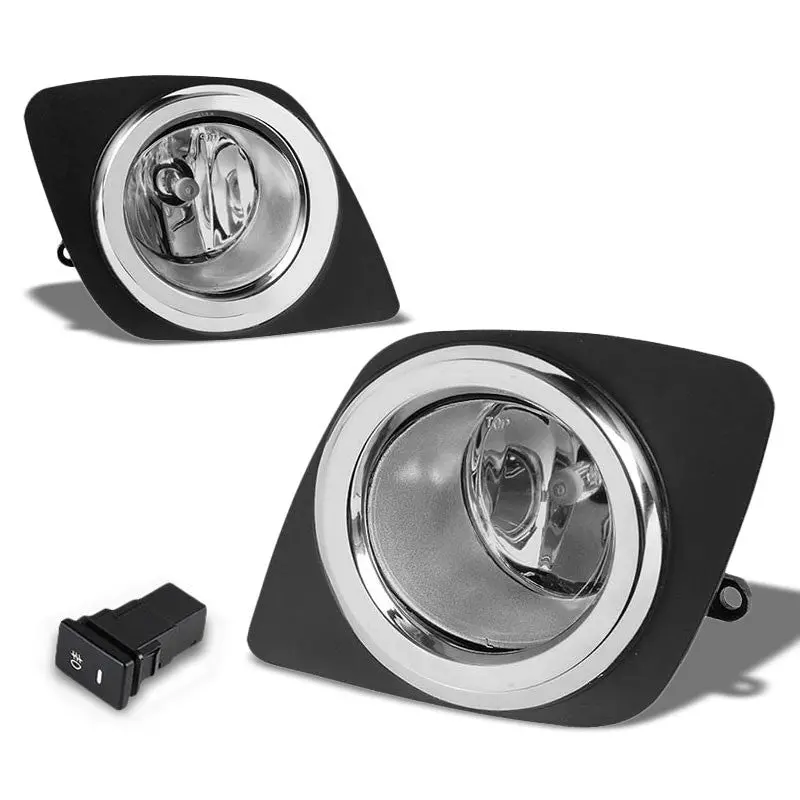 Clear Lens Chrome Housing Front Bumper Fog Light/Lamp For Toyota 09-12 Rav4 Xa30 1