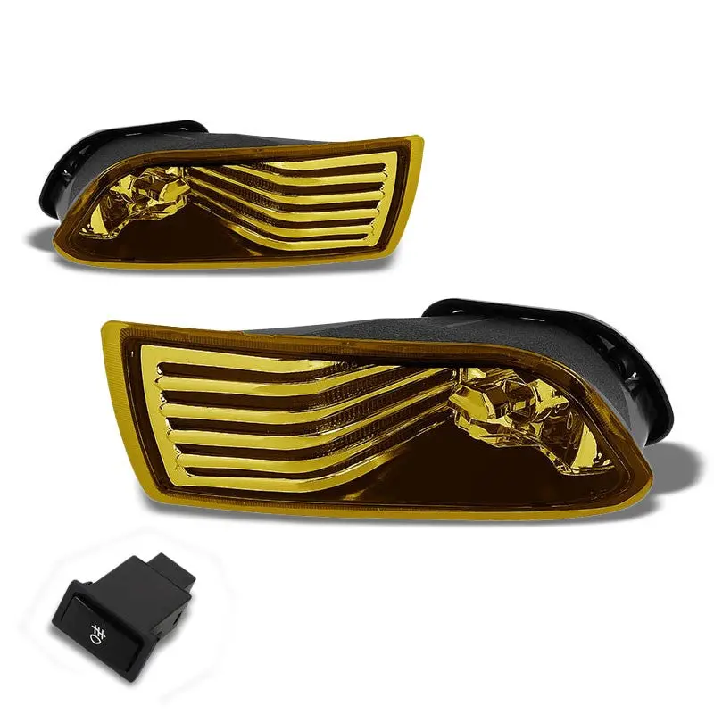 Amber Lens Chrome Housing Front Bumper Fog Light/Lamp Kit For Scion 05-10 Tc 1