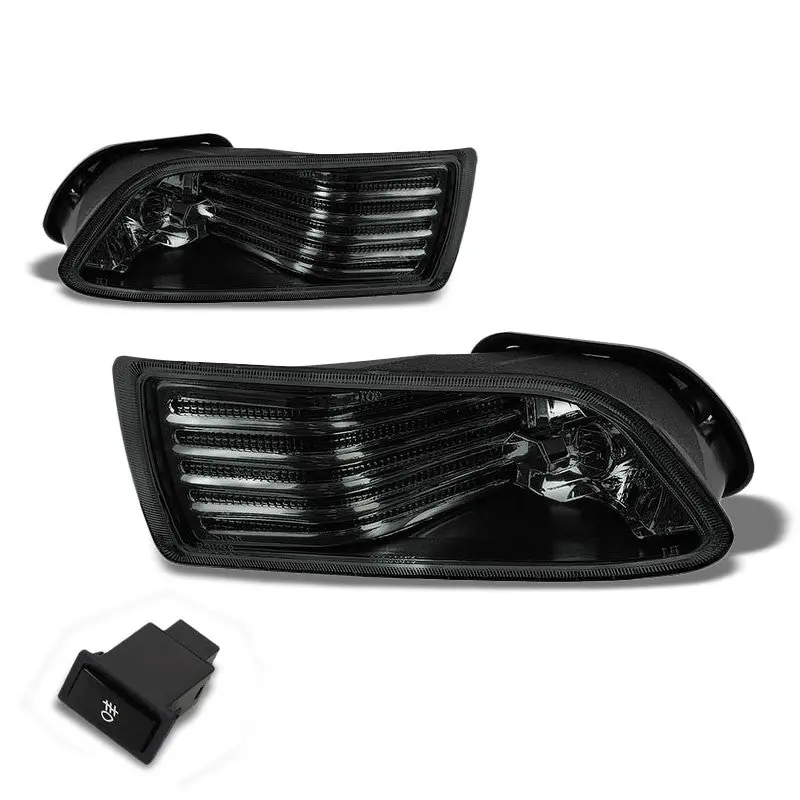 Smoke Lens Chrome Housing Front Bumper Fog Light/Lamp Kit For Scion 05-10 Tc 1