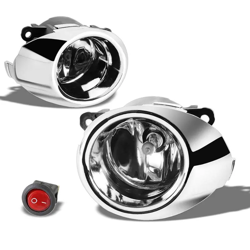 Clear Lens Chrome Housing Front Bumper Fog Light/Lamp For Ford 09-10 Fiesta 1