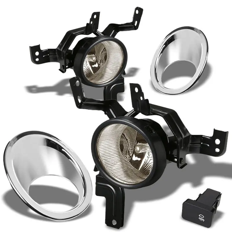 Smoke Len Front Bumper Fog Light Lamp+Bezel+Bulb+Switch For Honda 07-09 Crv Re 1