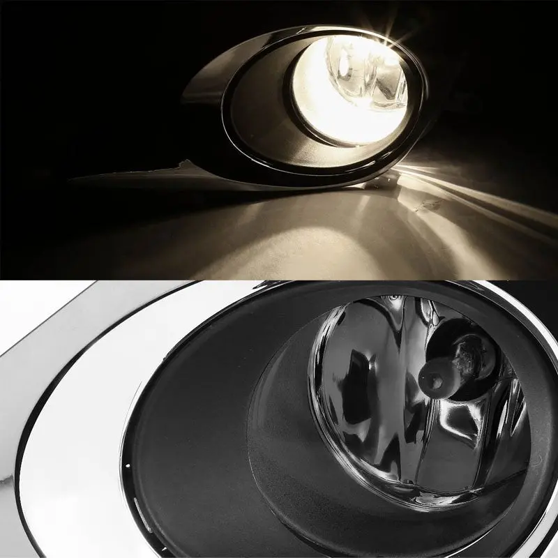 Clear Lens Chrome Housing Front Bumper Fog Light/Lamp For Toyota 12-14 Camry 2