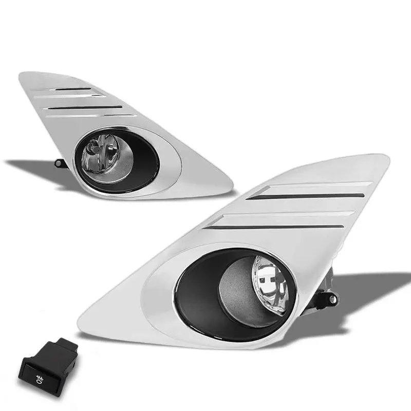 Clear Lens Chrome Housing Front Bumper Fog Light/Lamp For Toyota 12-14 Camry 1