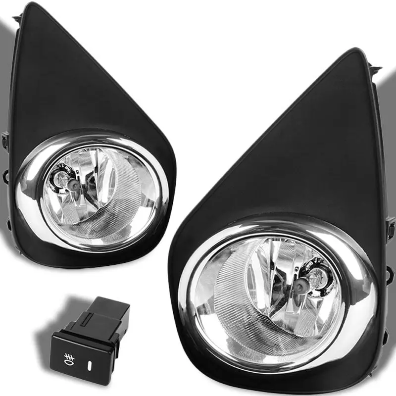 Clear Lens Oe Front Fog Light Lamp W/Bezel +Switch For 15+ Yaris Xp130 2/3Dr 1