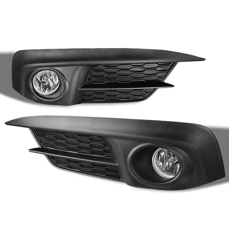 Clear Len Front Bumper Fog Light Lamp W/Bezel +Switch For 16+ Civic 2/4Dr Fc 1