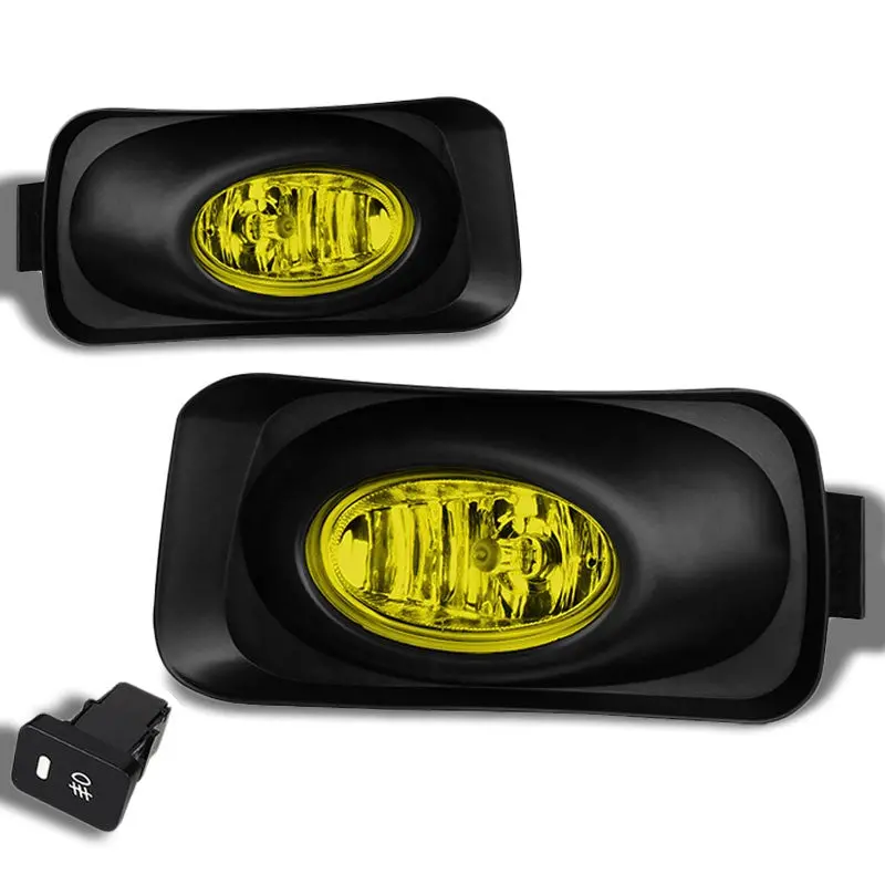 Amber Len Front Bumper Fog Light Lamp+Bezel +Switch For 04-05 Tsx Cl9 K24a2 1