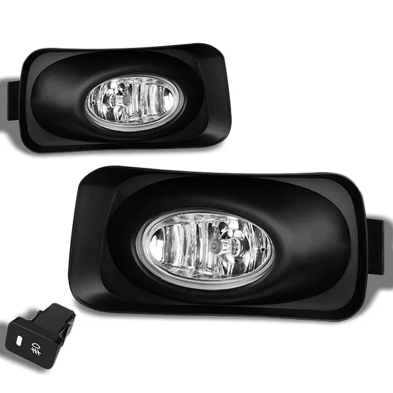 Clear Lens Oe Front Fog Light Lamp W/Bezel +Switch For 04-05 Tsx Cl9 K24a2 1