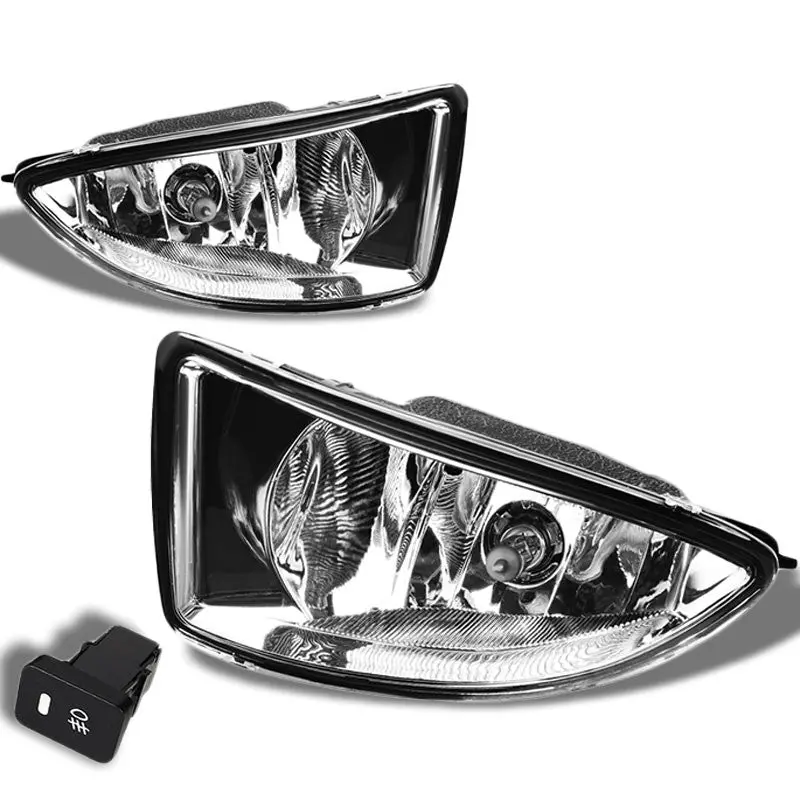Clear Lens Oe Front Fog Light Lamp+Bezel +Switch For 04-05 Civic Em2/Es1/Es2 1