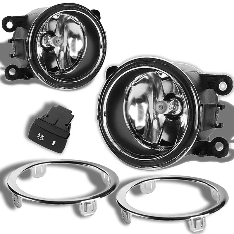 Clear Lens Front Bumper Fog Light Lamp+Bezel +Switch For 12-15 Pilot Yf3/Yf4 1