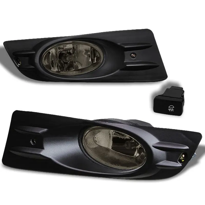 Smoke Lens Front Fog Light Lamp+Bezel +Switch For 06-07 Accord Coupe Cm7/Cm8 1
