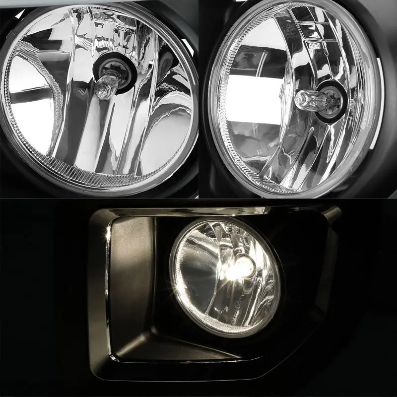 Clear Lens Bumper Fog Light Lamp W/Bezel +Switch For 15-16 Sierra 25Hd/35Hd 2