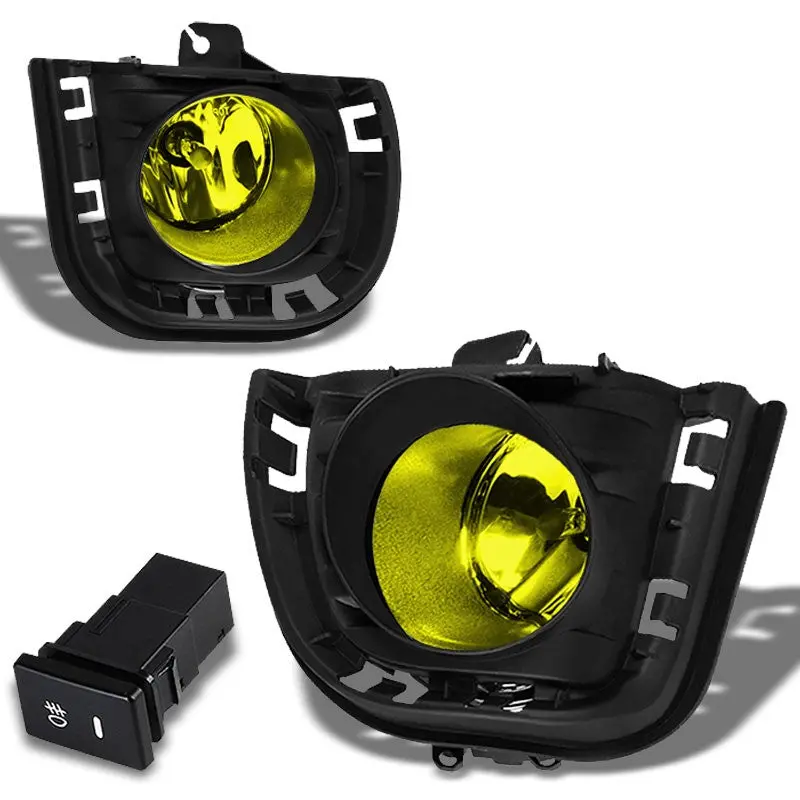 Yellow Len Oe Front Bumper Fog Light Lamp W/Bezel +Switch For 14-16 Tc Agt20 1