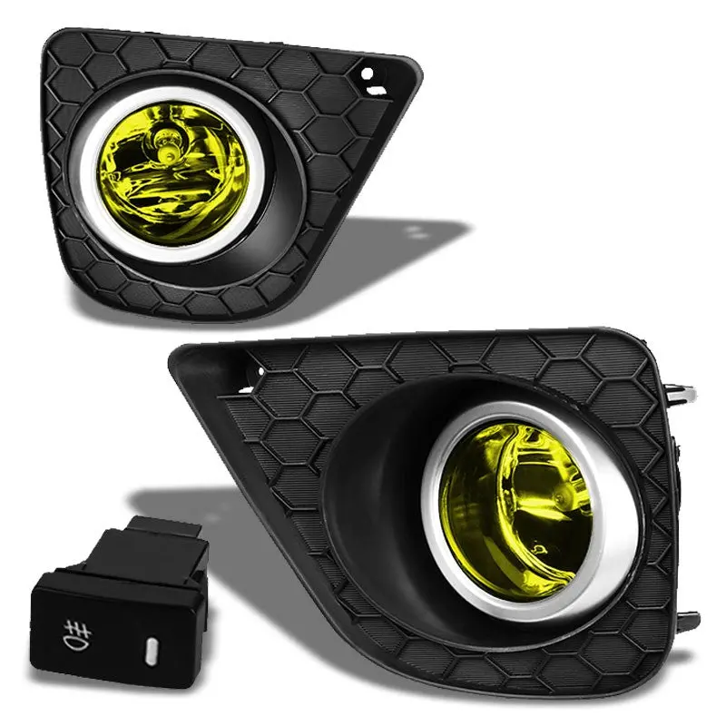 Amber Len Bumper Fog Light Lamp W/Bezel +Switch For 13-15 Accord 2Dr Ct1/Ct2 1
