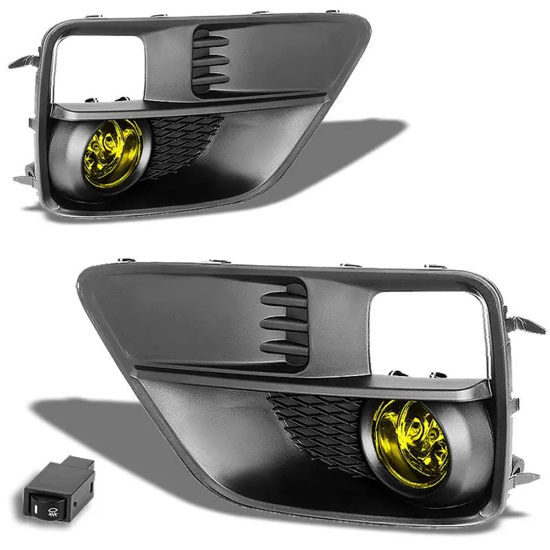 Yellow Lens Oe Bumper Fog Light Lamp+Bezel +Switch For 15-17 Wrx/Sti Gj G4 1