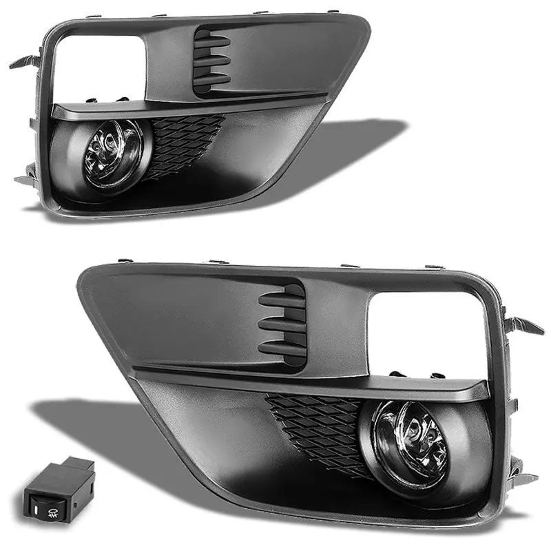 Clear Lens Front Bumper Fog Light Lamp+Bezel +Switch For 15-17 Wrx/Sti Gj G4 1
