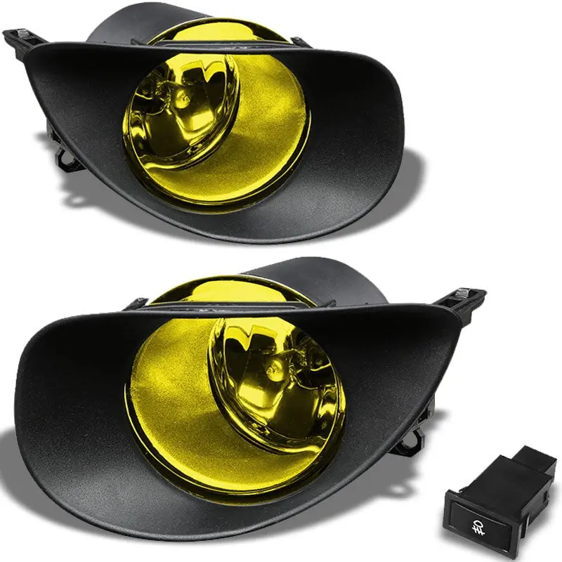 Yellow Len Oe Front Bumper Fog Light Lamp+Bezel +Switch For Yaris 2/3Dr Xp90 1