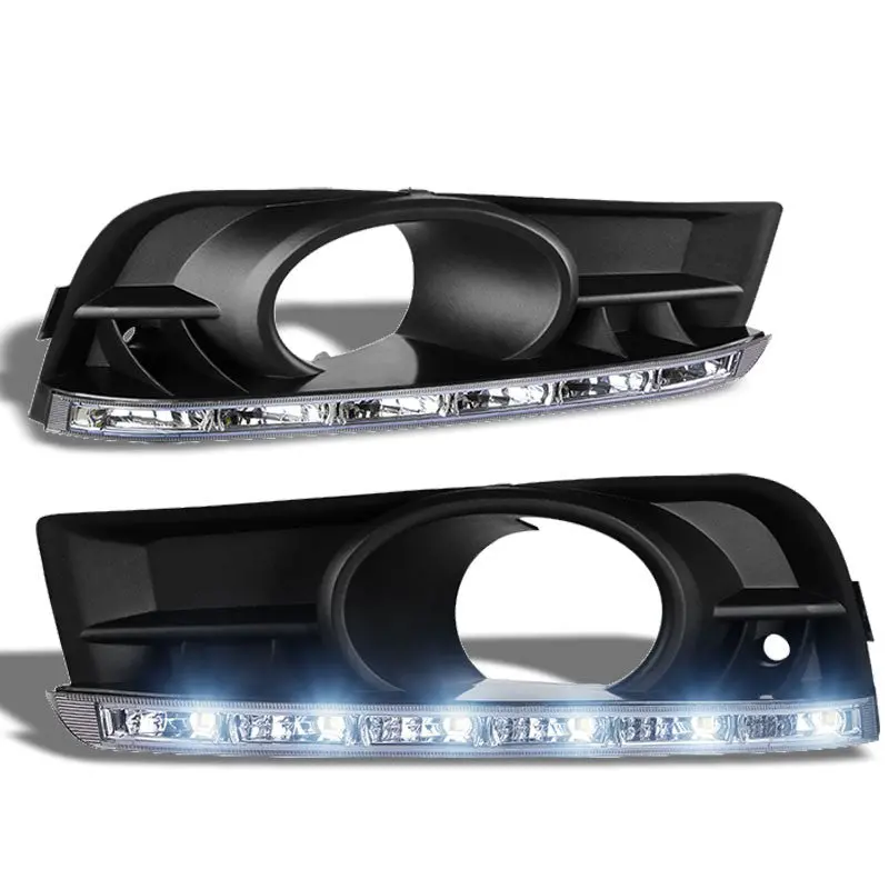 Clear Lens Led Drl Refector Oe Bumper Fog Light Lamp Bezel For 10-14 Cruze J100 1